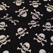 Digital Cotton Print - Halloween Large Skull &amp; Crossbone image