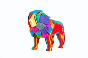 Lion Flip Flop Sculpture (Medium)