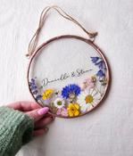 Personalised Name Pressed Flower Floating Frame image