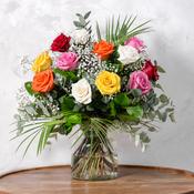 Dozen Mixed Roses image