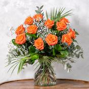 Dozen Orange Roses image
