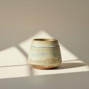 Horizon Cream &amp; Blue Glazed Pot image