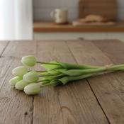 Artificial Tulip Bunch White - 44cm image