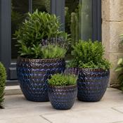Glazed Pot Babylone - Dark Blue image
