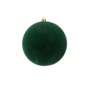 Christmas Bauble Flock Green 8cm