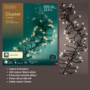 Christmas LED Cluster Lights Warm White 1512 LED image