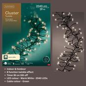 Christmas LED Cluster Lights Warm White 2040 LED image