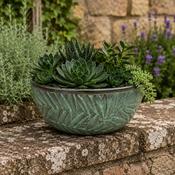 Glazed Bowl Planter Bocage - Sage image