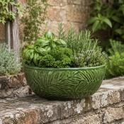 Glazed Bowl Planter Bocage - Kaki image
