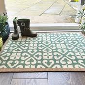 Door Mat Harlequin Green