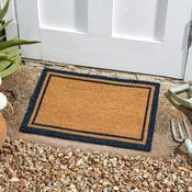 Coir Outdoor Rug Duo Border Navy 40 x 60cm