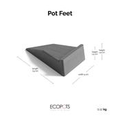 Ecopots Pot Feet Set 4 - Grey image