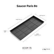 Ecopots Saucer Paris 80 Dark Grey image