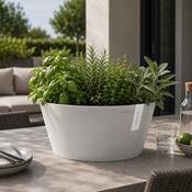 Ecopots Frankfurt 40 White Grey image