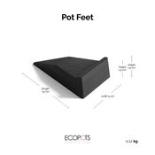 Ecopots Pot Feet Set 4 - Dark Grey image