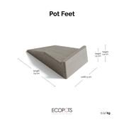 Ecopots Pot Feet Set 4 - Taupe image