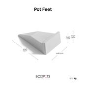 Ecopots Pot Feet Set 4 - White Grey image