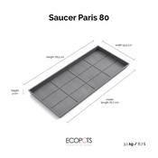 Ecopots Saucer Paris 80 Grey image