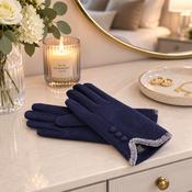 Gloves 3 Buttons - Navy image