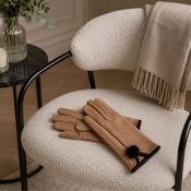 Gloves Pom Pom Dark Tan image