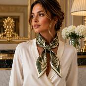 Neck Tie Olive &amp; Cream Fern