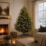 7.5ft Highbridge Fir Pre-Lit Artificial Christmas Tree