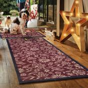 Hug Rug Runner Paisley Floral Burgundy image