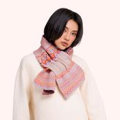 Fair Isle Scarf - Pink Mix