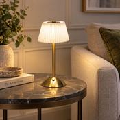 LED Rechargeable Table Lamp Cream/Gold