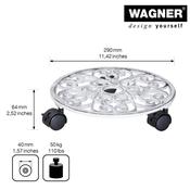 Plant Trolley Indoor/Outdoor Round - Cast Iron White image
