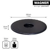 Plant Trolley Indoor Round Ultra Flat - Black