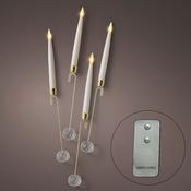 White Magic Christmas Tree Candles With Jewel