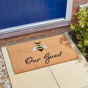 Coir Outdoor Rug Bee Our Guest 45 x 75cm image