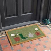 Coir Outdoor rug Flowerpots 45 x 75cm image