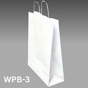 White Paper bags 100gsm  320mm + 120mm x 400mm- 200 per pack