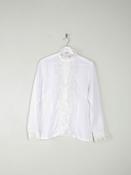 Cream Vintage Romantic Blouse With Lace S/M image