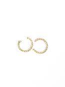 Gold Coloured Hoop Chain Style Earrings image