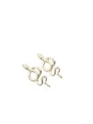Gold Metal Snake Earrings image
