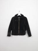 Women's Vintage Black Suede Lined Jacket XS/S image