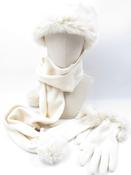 Women's Vintage Hat Scarf Gloves Set