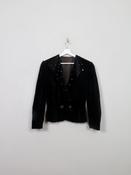 Womren's Vintage Black Velvet Jacket S