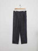Men's Vintage Grey &amp; Black Pinstripe Trousers 31/30 image