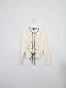 Women's Vintage Cream Crochet Austrian Cardigan M/L