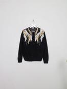Women's Vintage Black Sequin 1960s Embellished Cardigan M