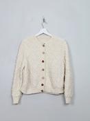 Women's Vintage Cream Austrian Bobble Cardigan S/M