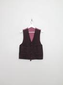 Men's Vintage Wine Brocade Waistcoat 38"