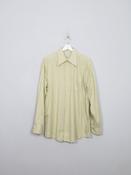 Men's Vintage Green Striped Shirt XL image