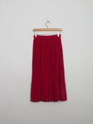 Vintage Red Velvet Skirt Midi XXS 24" w