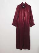 Vintage Wine Shot Fabric Duster Coat S image