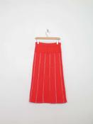 Vintage Red Knitted 1970s Midi Skirt S/M image